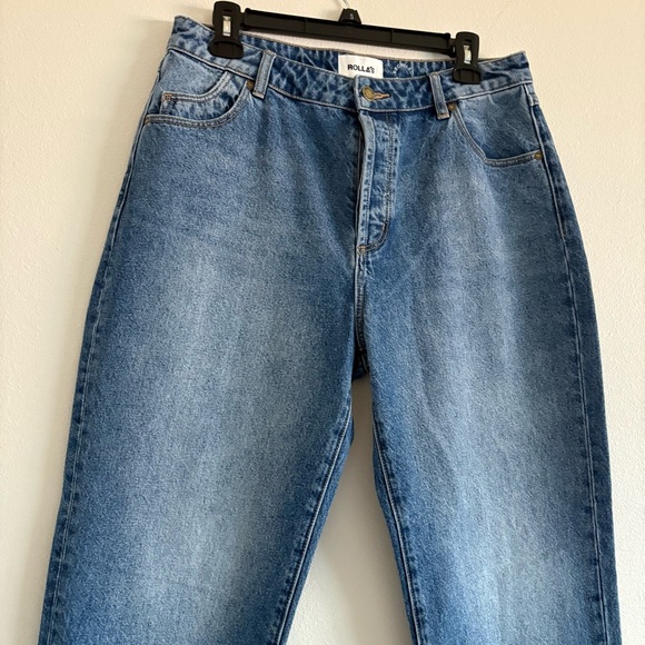 ROLLA'S CLASSIC STRAIGHT HIGH RISE REGULAR FIT Dark Wash Jeans Size 30 - Picture 1 of 11